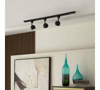 Prios Felipo three-circuit track lighting system 3-bulb black