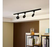 Prios Jardani single-circuit track lighting system 3-bulb black