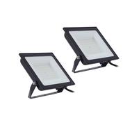 Prios LED outdoor spotlight Maikel, 100 W, metal, set of 2