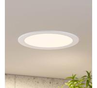 Prios LED recessed light Cadance, white, 24 cm, CCT, IP44