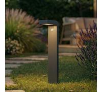 Prios LED solar path light Aurino, black, 75 cm, sensor