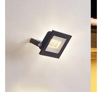 Prios Maikel 20W metal LED outdoor spotlight, 2-pack