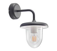 PRIOS Outdoor Wall Light Larkumi dimmable (Modern) in Silver Made of Aluminium (1 Light Source, E27) from wall lamp for Exterior/Interior Walls House Terrace und Balcony