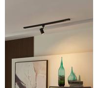 Prios track spotlight Jorell, black, 1-bulb, GU10, metal