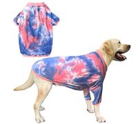 PriPre Dog Cotton Pink Blue T-Shirts Soft and Stretchy Dog Shirt Pajamas Pets Clothes for Extra Large Dogs(3XL PinkBlue)