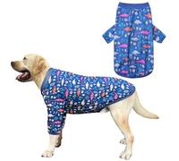 PriPre Dog Navy T Shirts with Forest Dinosaur Pattern Printed Pet Shirt Softable Pajamas Large Dogs (XL, Forest Dinosaur)