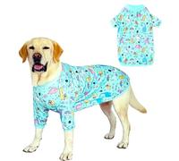 PriPre Dog T Shirts with Green Dinosaur Printed Pet Shirt Softable and Breathable Pajamas for Large Dogs,Dino XL