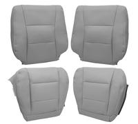 Priprilod Gray Leather Driver & Passenger Side Bottom Replacement Seat Cover & Top Lean Back Replacement Cover Compatible with Toyota Land Cruiser 1998 1999 2000 2001 2002 2003 2004 2005 2006 2007