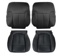 Priprilod Perforated Leather Black Driver & Passenger Side Bottom Replacement Seat Cover & Top Lean Back Cover Compatible with Ford F150 Lariat 2009 2010 2011 2012 2013 2014