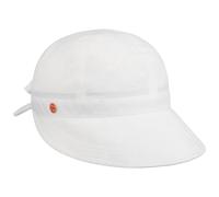Mayser Priscilla Visor Cap Plain Colored UV Protection 60 Made in EU Women Spring Summer White