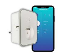 PRISKA Smart USB Konyks Wi-Fi + BT 16A Smart Plug with 2 USB A Sockets + Consumption Meter