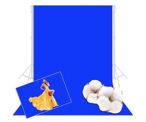 Prism 100% Cotton Extra Thick Professional Video Blue Screen Backdrop 9x11 ft, Brushed for Low Light Reflectance and Bleed Through, Sustainable Organic Cotton Muslin with No Microplastic Shedding
