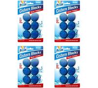 Prism 72pk Toilet Bowl Freshener | Each 50g Toilet Block Lasts for 14 Days | A Total of 24 Ocean Scented Cistern Blocks
