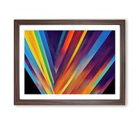 Prism Art Abstract Framed Wall Art Print A2 Walnut