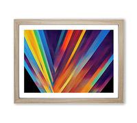 Prism Art Abstract Vol.1 Framed Print | A3 Oak Framed Wall Art | Ready to Hang | Abstract Fantasy Picture | Living Room Bedroom Lounge Office