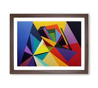 Prism Art Abstract Vol.3 Framed Print | A2 Walnut Framed Wall Art | Ready to Hang | Abstract Fantasy Picture | Living Room Bedroom Lounge Office
