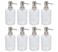 Prism Glass Soap Dispensers - 330ml - Pack of 8 Harbour Housewares Clear One Size