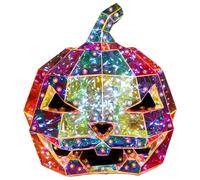 Prism Halloween Pumpkin - Light Up Glowing Lamp, Plug and Play Decorative Ornament | Premium LED Illuminated Figurine, Spooky Lighting Decoration for Home Yard Night Pool Party