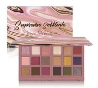 Prism Makeup Matte Eyeshadow Palette Pro 18 Colors Pigmented Shimmer Glitter Eye Shadow Palette, Blendable Long Lasting Waterproof Makeup Cosmetics Halloween Makeup Kit (02# Solitude)