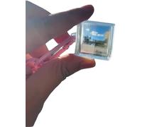 Prism Pixel Lens for Creative Photography - Crystal Glass Mirror Filter with Keychain for Artists