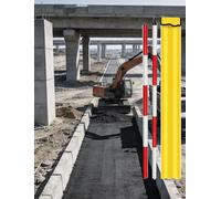 Prism Pole 2 3 5 Section Universal 1 1/8 Inches Thick Aluminum Alloy Total Station Surveying Prism Rod, for Land Surveying(197 Inches)