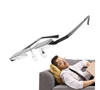 Prism Reading Glasses - Horizontal Lying Down Bed Spectacles, High Clarity Lens Design, Ergonomic Comfortable Frame, Portable Lightweight Construction With Scratch Resistant Material | Hands Free Ente