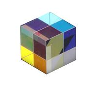 Prism Six-Sided Bright Light Combine Cube Prism Stained Glass Beam Splitting Optical Experiment Instrument Optical Glasses