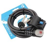 PRISM spiral cable lock light 71" LED key & combo bike lock