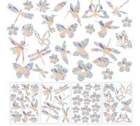 Prism Window Stickers 42 PCS Anti-Collision Window Decals Rainbow Window Film for Stops Birds Flying in Windows