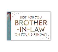 Prism Words n Wishes Brother-in-Law Male Birthday Card - Simple and Modern Text Finished with Attractive Foiling - Greeting Card for Him (WW-JL002),138 x 212mm