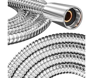 PRISMA Shower Hose 125 cm Stainless Steel with Double Twist Protection Made in Germany Extremely Flexible Anti-twist with Kink Protection Shower Hose with Swivel