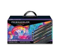 Prismacolor Premier Dual-Ended Art Markers, Chisel and Fine Tips, Assorted Colors, Set of 72 in Carry Case - Art Supplies, Alcohol-Based Ink, Adult Coloring