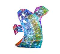 Prismatic Ghost Night Light - Spooky LED Halloween Decor with Iridescent Glow, USB-Powered Funny Ghost Ornaments
