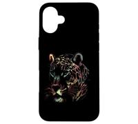 Prismatic Predator: The Watchful Leopard Case for iPhone 16 Plus