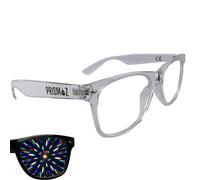 PRISMAZ Spectral Glasses for Fantastic Rainbow Kaleidoscope Effects - Festival Rave Fireworks Party Accessory Diffraction Glasses Rainbow Glasses (Transparent)