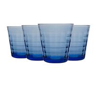 Duralex Prisme Drinking Glasses - 220ml Tumblers for Water, Juice - Blue - Pack of 8