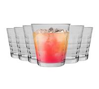 Duralex Prisme Drinking Glasses - 220ml Tumblers for Water, Juice - Clear - Pack of 12