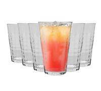 Duralex Prisme Highball Cocktail Glasses - 330ml Glass Tumblers - Clear - Pack of 12