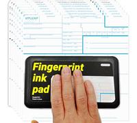 prismite Fingerprint Kit with Large Fingerprint Ink Pad and Fingerprint Cards, Applicable for FD-258