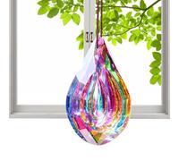 Prisms for Windows - Hangable Rainbow Maker, Crystal Glass Pendants, Glass Prism Ornaments, Colourful Bright Reflective Decoration, Rainbow Suncatcher for Living Room, Bedroom, Kitchen Garden