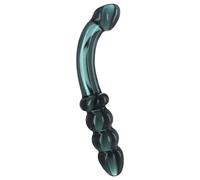 Prisms Hamsa - Dual-Ended G-Spot Glass Dildo (Green)