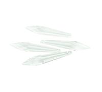 Prisms & Kaleidoscopes 38/50/63/76/80/100mm Transparent Crystals Icicle Multifaceted Parts Prism Ornament Science Classroom Optics Kits (Color : 63mm-2, Size : 100pcs)