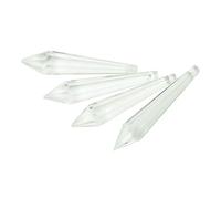 Prisms & Kaleidoscopes 38/50/63/76/80/100mm Transparent Crystals Icicle Multifaceted Parts Prism Ornament Science Classroom Optics Kits (Color : 63mm-1, Size : 100pcs)