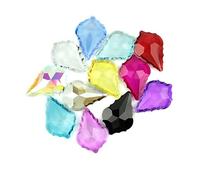 Prisms & Kaleidoscopes 38mm/50mm Colors Maple Leaf Crystal Part Pendant Prisms Parts Hanging Pendants Decor Science Classroom Optics Kits (Color : 38mm 60pcs)