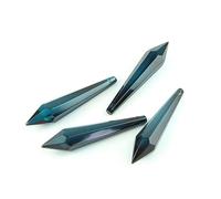 Prisms & Kaleidoscopes 38mm/63mm/76mm Blue Zircon K9 Crystal Chandelier Pendants Prisms Science Classroom Optics Kits (Color : 63mm, Size : 200pcs)