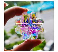 Prisms & Kaleidoscopes 45mm Color Four-Leaf Clover Crystal Prism Lamp Pendant Hanging Ornament Science Classroom Optics Kits