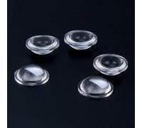 Prisms & Kaleidoscopes 5PCS 10 14mm Convex Lens Acrylic LED Flashlight Lenses Length 12mm Convex Focusing Lentes DIY Projector Science Classroom Optics Kits (Size : D14H3.6F12)