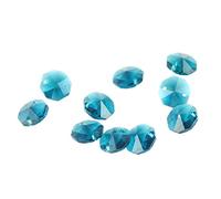 Prisms & Kaleidoscopes Blue 14mm Octagon Beads 100pcs/1000pcs Material Window Accessories Crystal Prisms Science Classroom Optics Kits (Color : 2 Holes, Size : 100pcs)