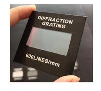 Prisms & Kaleidoscopes Diffraction Grating Lens Transmission 50Lines 100 300 500 600 Transmission Teaching Equipment Demonstration Science Classroom Optics Kits (Color : 600lines, Size : 50X50_2MM)