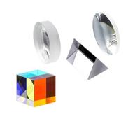 Prisms & Kaleidoscopes Optical Experiment Set Triangular Prism To See Convex And Concave Lens Experimental Equipment Science Classroom Optics Kits (Color : A)
